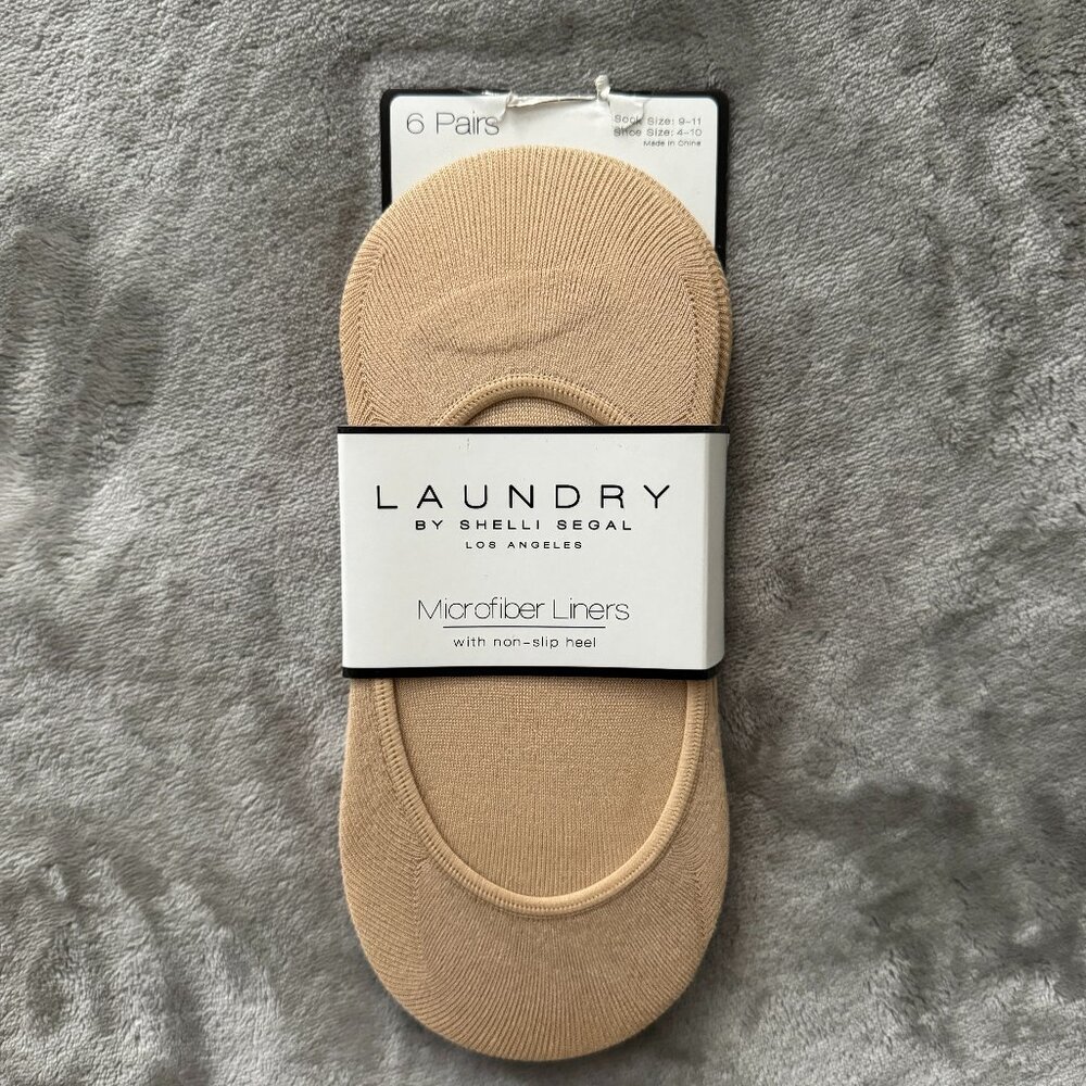 NWT Laundry By Shelli Segal Women's Ballet Cut Microfiber Foot Liner No Show